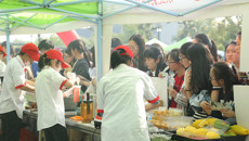 倡導健康飲食🧚，領略美食文化——万事平台召開第一屆校園文化美食節